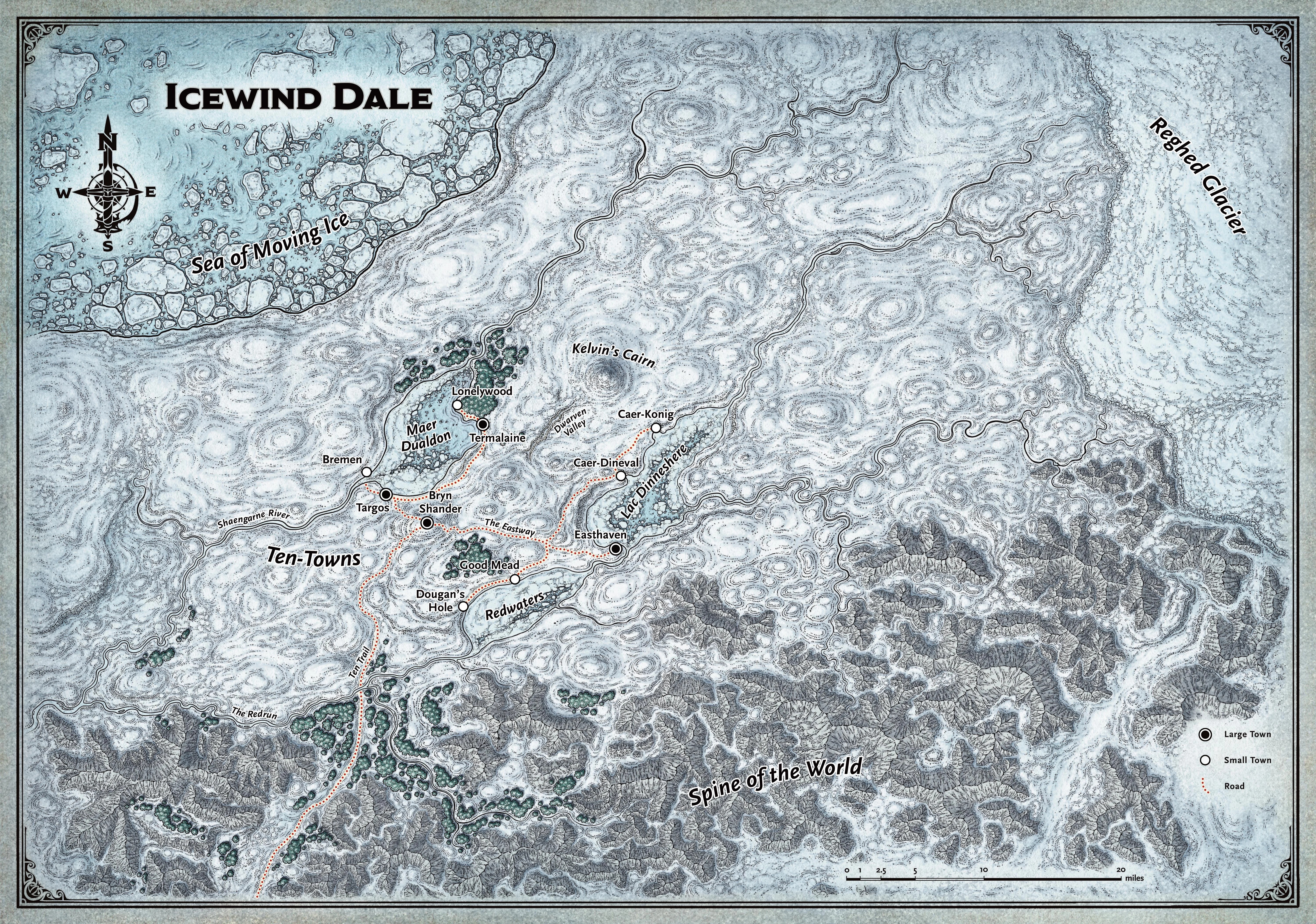 Player map of Icewind Dale